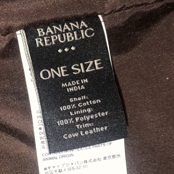 Banana Republic Canvas Tote Bag Camo Green Brown Leather Trim 54023 MSRP $150 - Picture 13 of 16